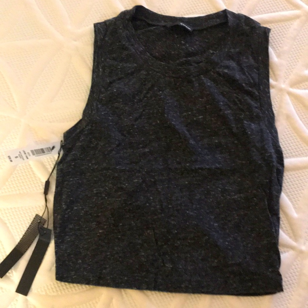NWT Wilfred Free Charcoal crop top